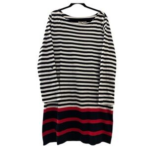 JONES NEW YORK SPORT dress, size 1X, woven heavy knit, all cotton, boatneck